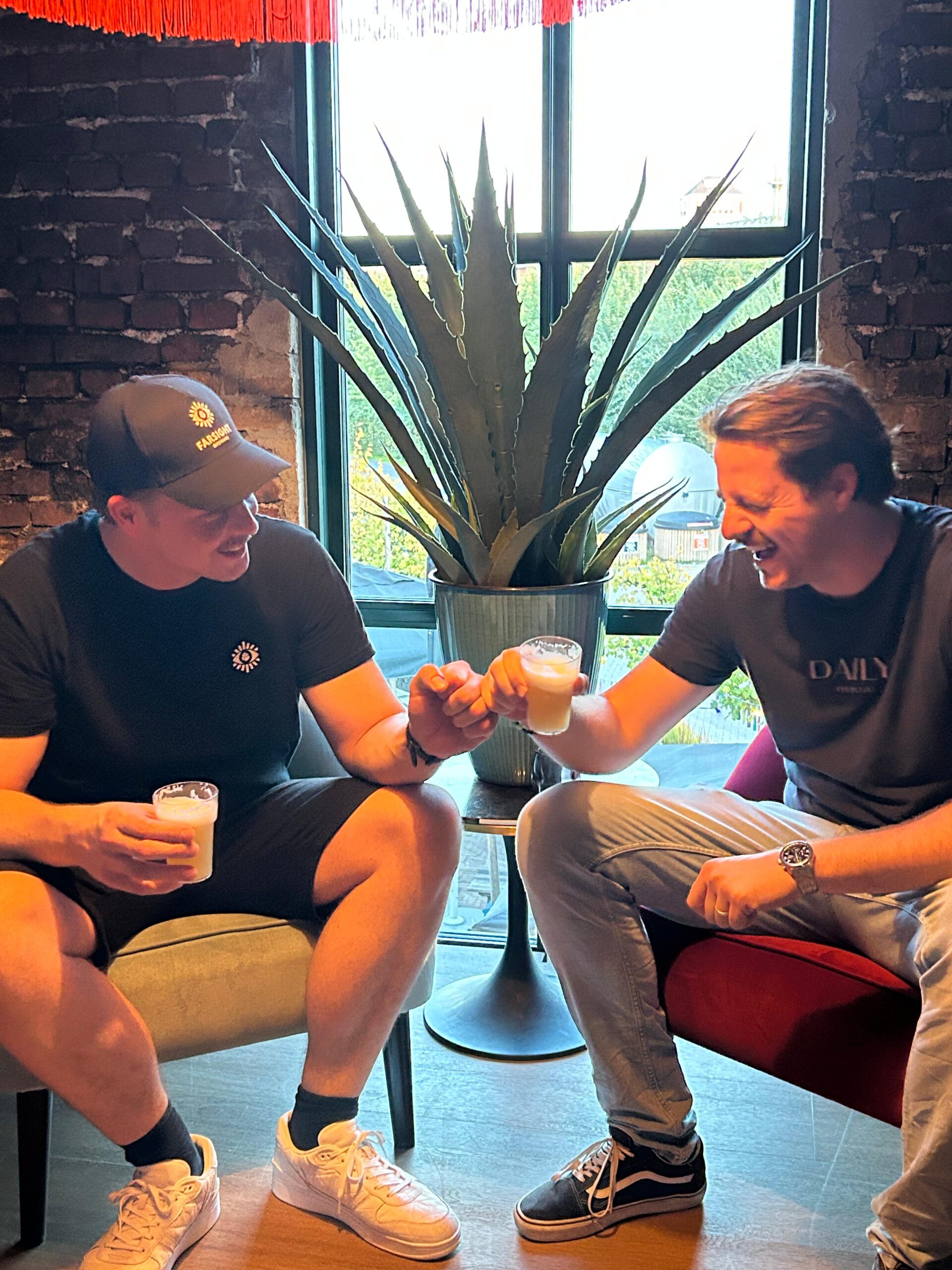 Farsight Brewing team drinking Garage Symphony for the first time